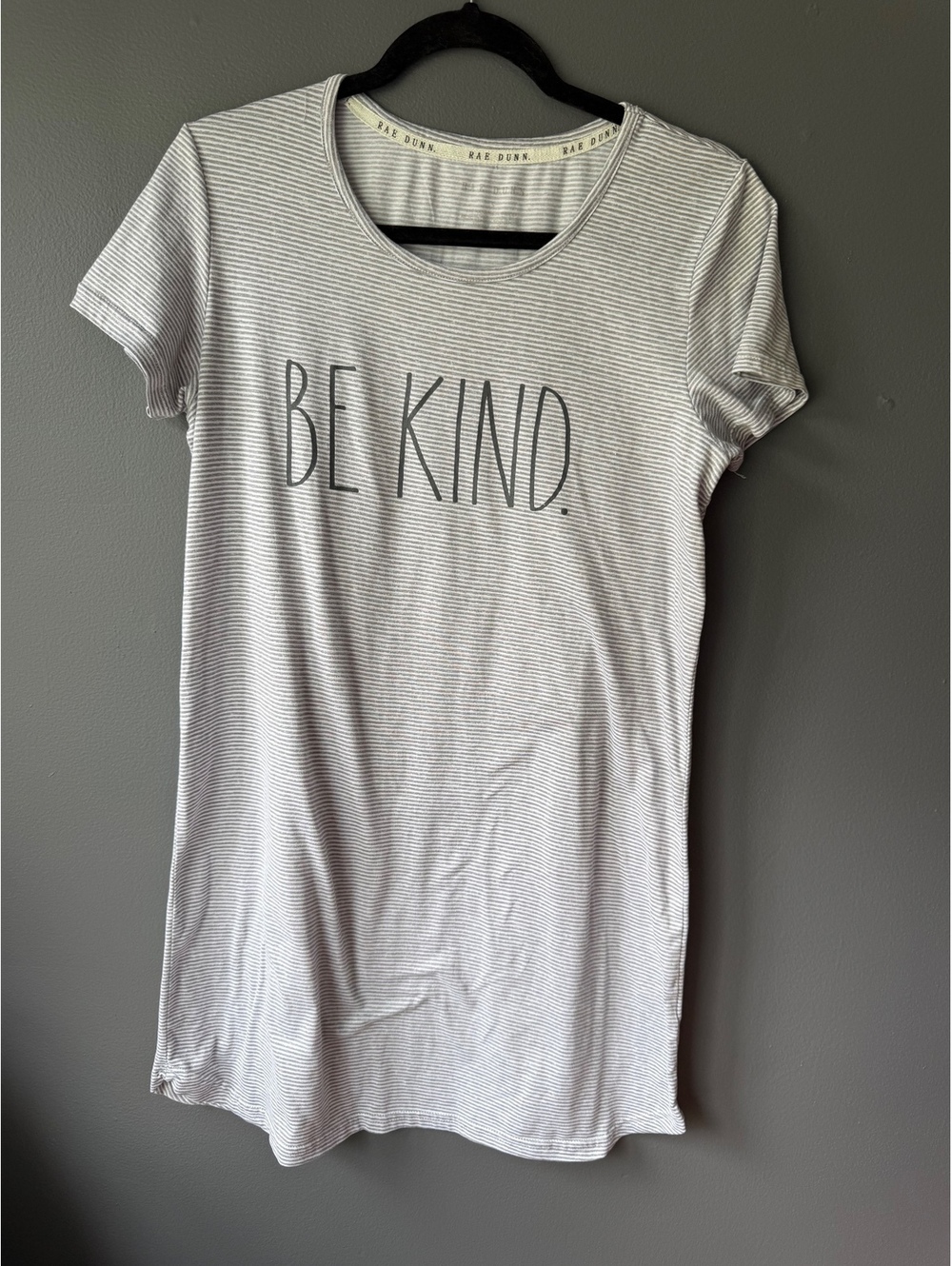 Rae Dunn 'BE KIND.' Striped Short Sleeve Sleep Dress